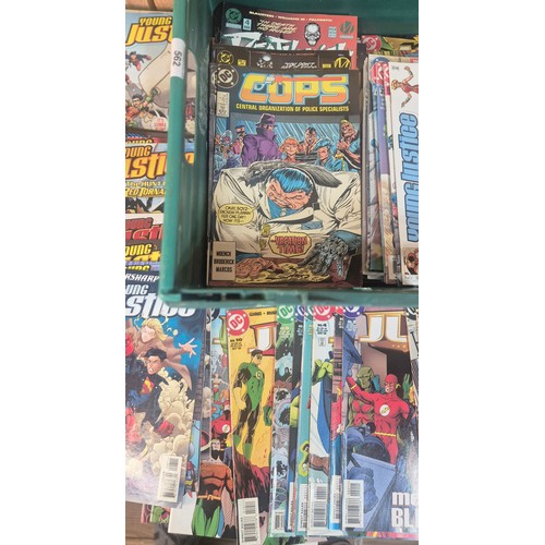 562 - Crate of DC Comics; Justice League Of America, Green Lantern, Martian Man Hunt and Deathwish along w... 