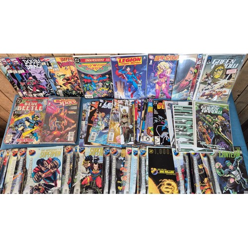 577 - Crate of Mixed Vintage and Modern Marvel and DC Comics; DC Blue Beetle, DC One Million Comics, Marve... 