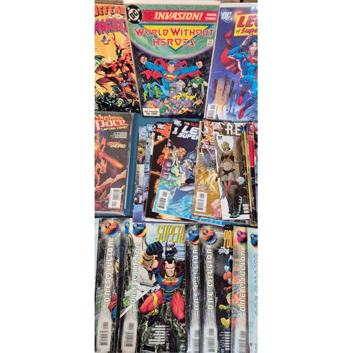 577 - Crate of Mixed Vintage and Modern Marvel and DC Comics; DC Blue Beetle, DC One Million Comics, Marve... 