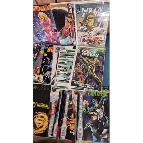 577 - Crate of Mixed Vintage and Modern Marvel and DC Comics; DC Blue Beetle, DC One Million Comics, Marve... 