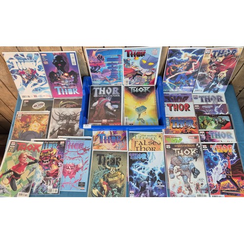 574 - Collection of Marvel Thor Comics; variant editions and #1 comics along with others.