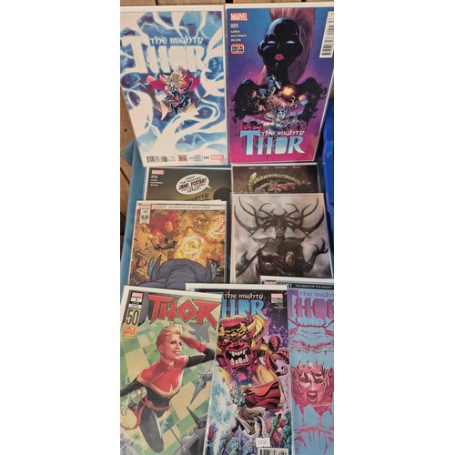 574 - Collection of Marvel Thor Comics; variant editions and #1 comics along with others.