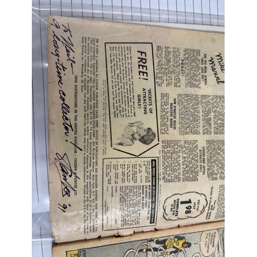 593 - Box Of Vintage Marvel X-Men Comics, No.1 Signed by Stan Lee and dated 91; 1963 The X-Men #1 comic to... 