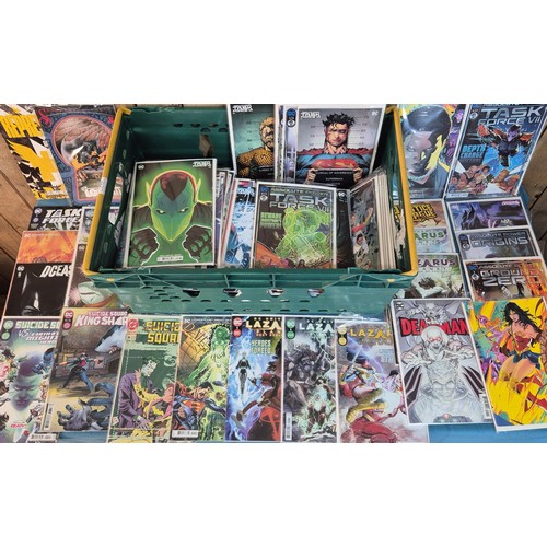 594 - Crate of Mixed Comics; Superman, Absolute Power, Deadman, Iron Fist, Justice League, Variant Edition... 