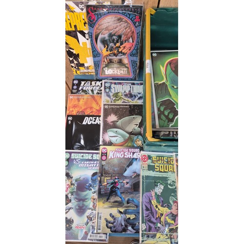 594 - Crate of Mixed Comics; Superman, Absolute Power, Deadman, Iron Fist, Justice League, Variant Edition... 