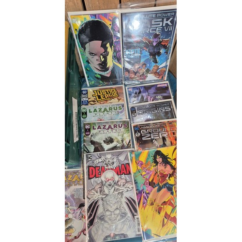 594 - Crate of Mixed Comics; Superman, Absolute Power, Deadman, Iron Fist, Justice League, Variant Edition... 