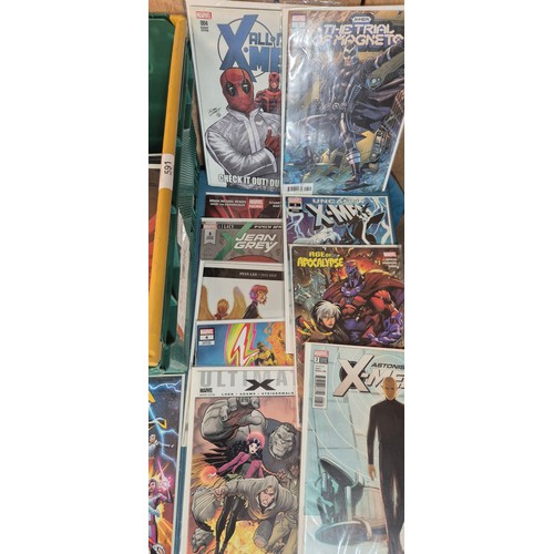 591 - Crate of Marvel Comics; X-Men, Darkhold, Uncanny X-Men, Wolverine, All New X-Men, variant editions a... 