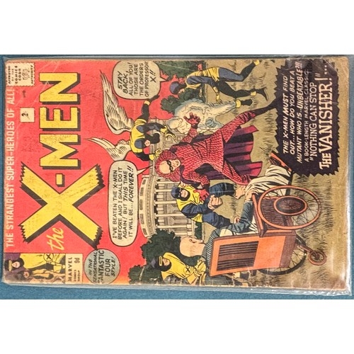 593 - Box Of Vintage Marvel X-Men Comics, No.1 Signed by Stan Lee and dated 91; 1963 The X-Men #1 comic to... 