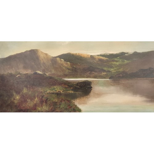 102 - Joel Owen (1885-1940)
Original Oil painting on canvas depicting Mountain and loch scene. Fitted with... 
