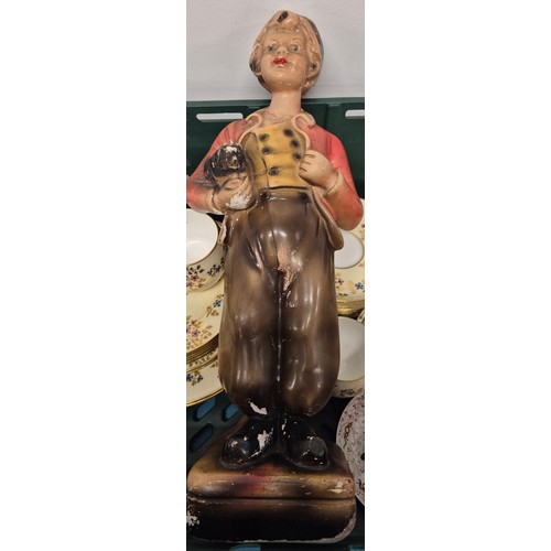 128 - Crate of collectables; Victorian tea set, Limoges cup and saucer, Chinese famille rose cup and sauce... 