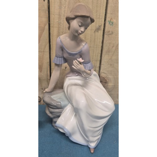 181 - Two large Nao figures; Gypsy dancer figure with a box and Nao Spring Reflections figure with box.