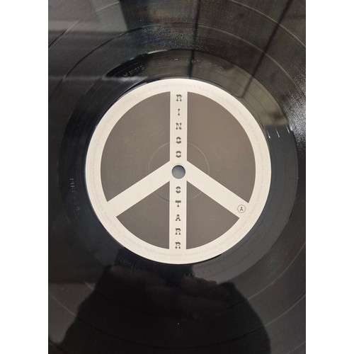 199 - Selection of The Beatles collectables; Framed miniature replicas of guitars and drum, brick fragment... 