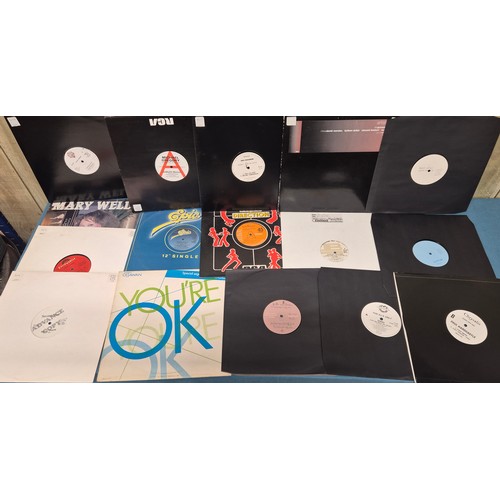 203 - Crate of LP records; The Beatles, David Bowie, Fat Boy, David Grant, Mary Wells and New Kids on the ... 