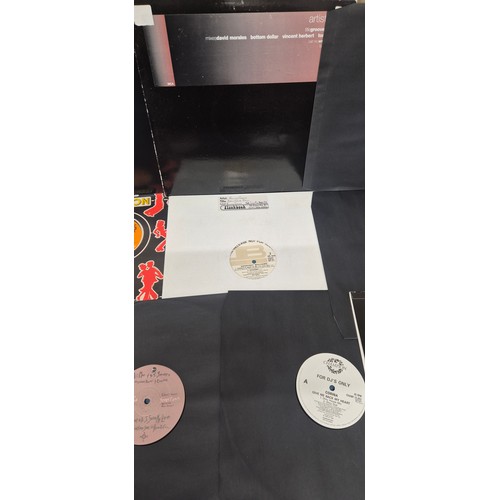 203 - Crate of LP records; The Beatles, David Bowie, Fat Boy, David Grant, Mary Wells and New Kids on the ... 