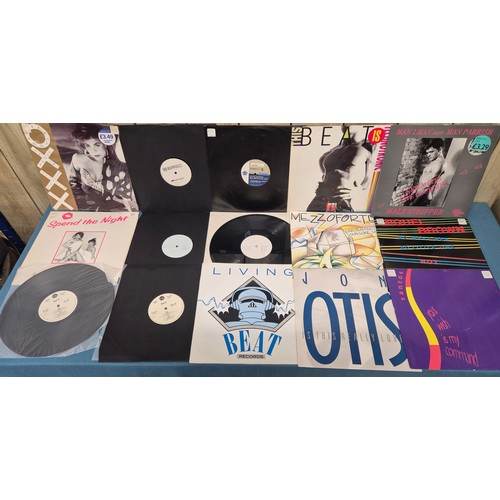 203 - Crate of LP records; The Beatles, David Bowie, Fat Boy, David Grant, Mary Wells and New Kids on the ... 