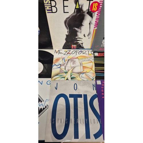 203 - Crate of LP records; The Beatles, David Bowie, Fat Boy, David Grant, Mary Wells and New Kids on the ... 