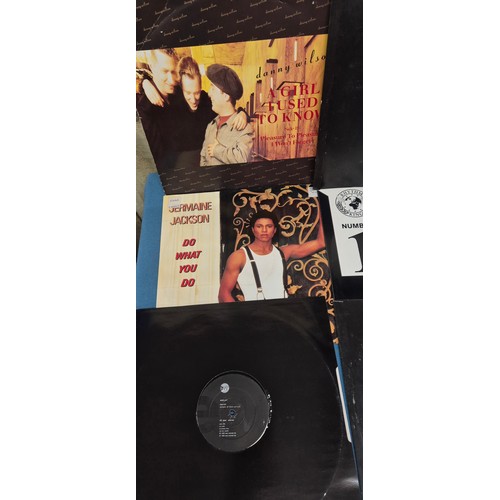 203 - Crate of LP records; The Beatles, David Bowie, Fat Boy, David Grant, Mary Wells and New Kids on the ... 