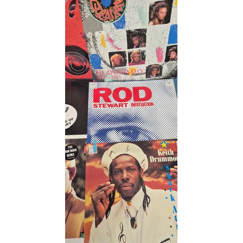 203 - Crate of LP records; The Beatles, David Bowie, Fat Boy, David Grant, Mary Wells and New Kids on the ... 