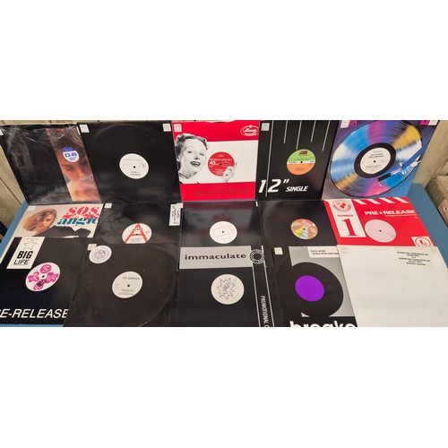 203 - Crate of LP records; The Beatles, David Bowie, Fat Boy, David Grant, Mary Wells and New Kids on the ... 