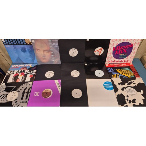 203 - Crate of LP records; The Beatles, David Bowie, Fat Boy, David Grant, Mary Wells and New Kids on the ... 