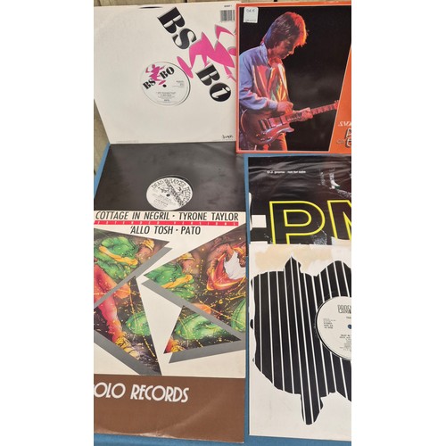 203 - Crate of LP records; The Beatles, David Bowie, Fat Boy, David Grant, Mary Wells and New Kids on the ... 