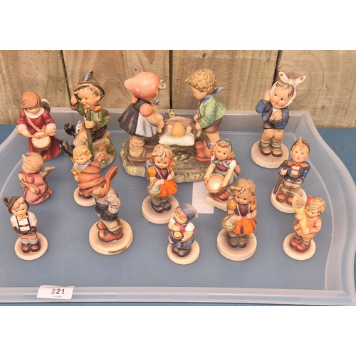 221 - Tray of Goebel Hummel Figures.