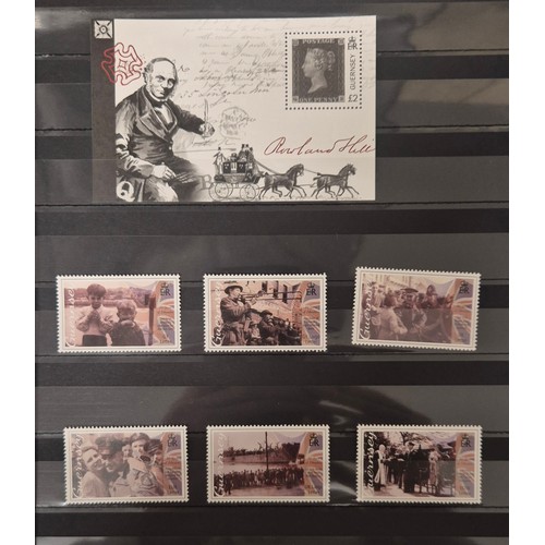 226 - Tray of seven stamp albums containing Guernsey stamps.