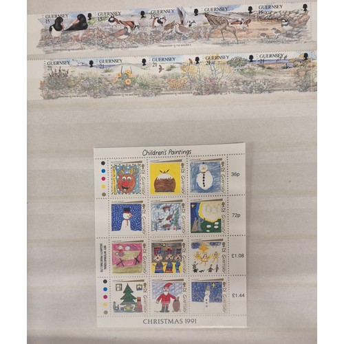 226 - Tray of seven stamp albums containing Guernsey stamps.