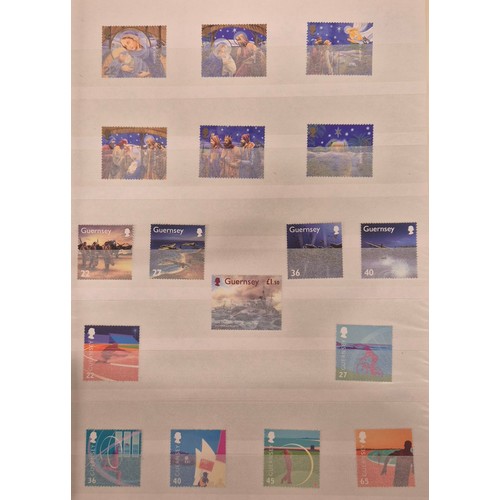 226 - Tray of seven stamp albums containing Guernsey stamps.