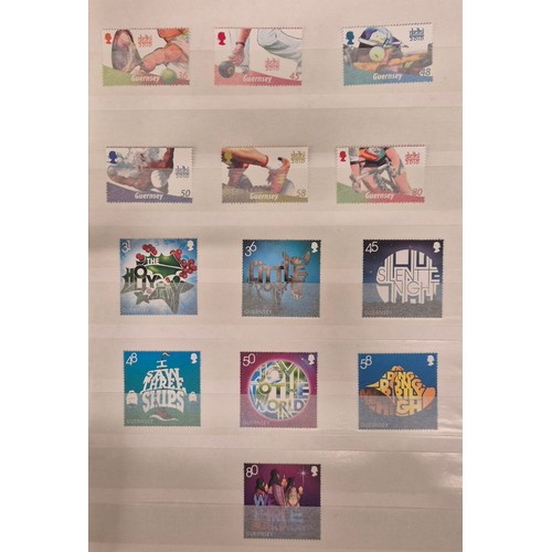 226 - Tray of seven stamp albums containing Guernsey stamps.