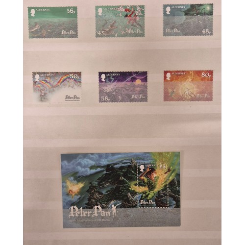 226 - Tray of seven stamp albums containing Guernsey stamps.