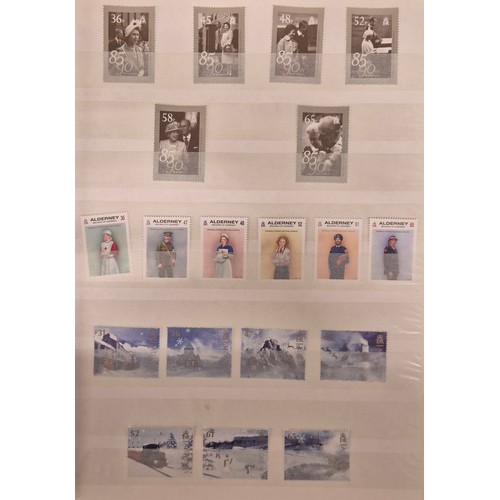 226 - Tray of seven stamp albums containing Guernsey stamps.