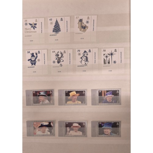 226 - Tray of seven stamp albums containing Guernsey stamps.