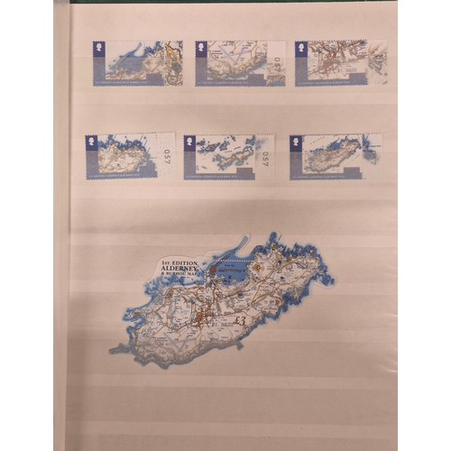 226 - Tray of seven stamp albums containing Guernsey stamps.