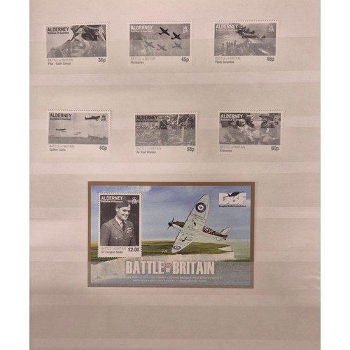 226 - Tray of seven stamp albums containing Guernsey stamps.