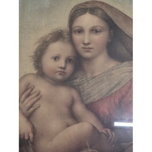 256 - Three various artworks; 19th century Pastel portrait of girl holding lamb, fitted within an oval fra... 