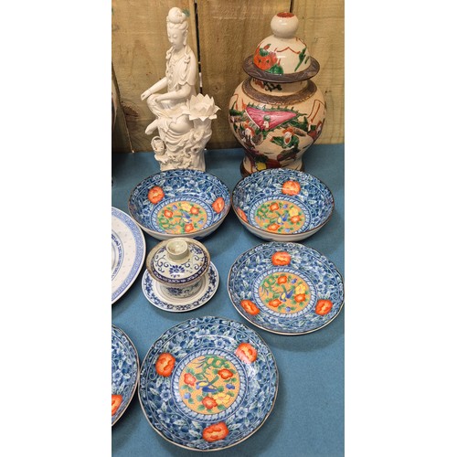 275 - Collection of 19th & 20th century Chinese Porcelain; Pair of antique Blanc De Chine buddha sculpture... 