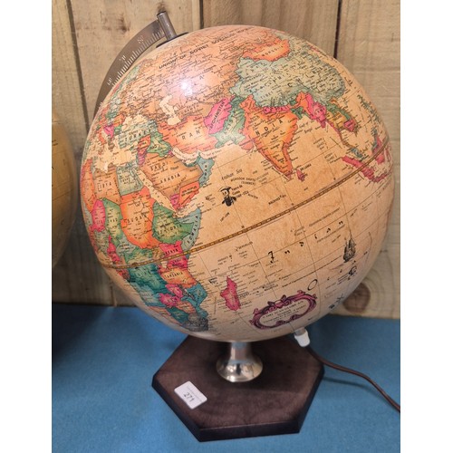 271 - Collection of Three World Vintage Globes. tallest 45.5cm.