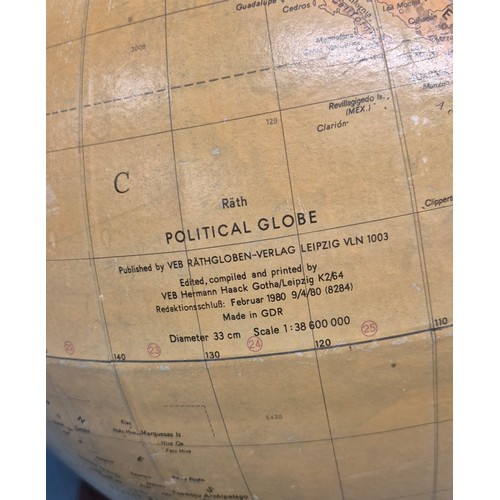 271 - Collection of Three World Vintage Globes. tallest 45.5cm.