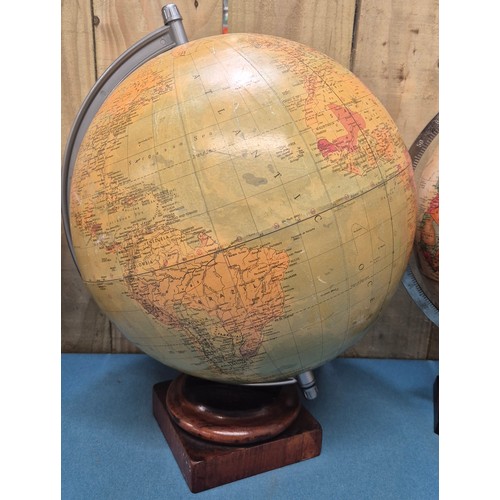 271 - Collection of Three World Vintage Globes. tallest 45.5cm.