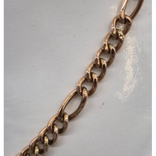 52 - 9ct yellow gold curb necklace. 9.29grams. 50cm length.