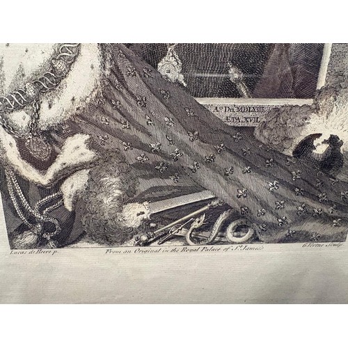 344 - George Vertue (1684-1756)
British engraver and antiquary 
18th Century engraving of Henry Stuart, Lo... 