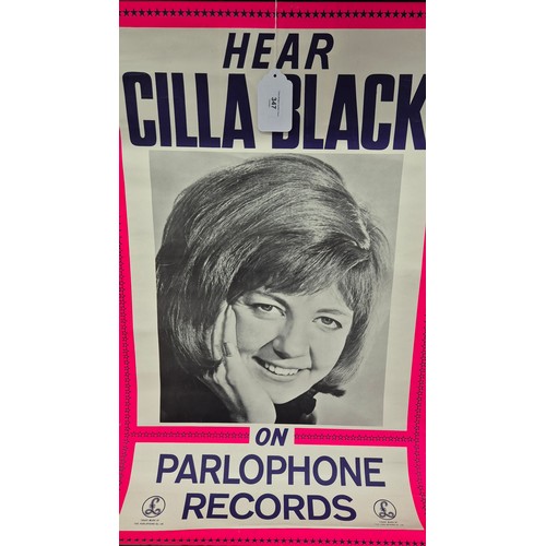 347 - Three vintage posters; Cilla Black, Gene Pitney and an American travel poster.