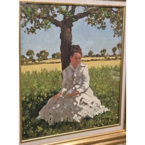 400B - Jack Hoggan (Jack Vettriano) (1951-2025)
Original oil painting on board titled 