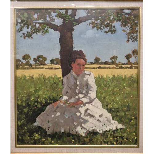 400B - Jack Hoggan (Jack Vettriano) (1951-2025)
Original oil painting on board titled 
