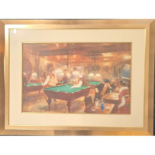 430 - After Jean Beraud (1849-1935)
Large Billiard print titled 