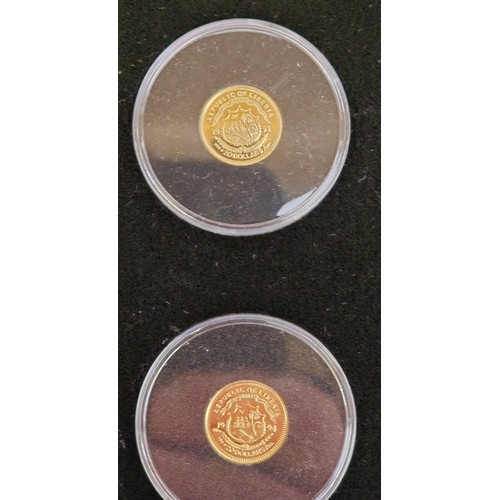 38 - Pobjoy Mint Cased collection of The smallest gold coins in the World. Limited edition 51/3000. Twent... 