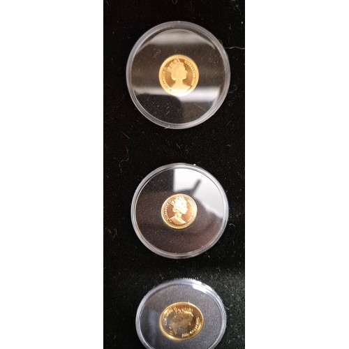 38 - Pobjoy Mint Cased collection of The smallest gold coins in the World. Limited edition 51/3000. Twent... 