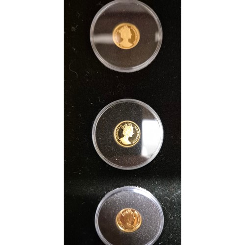 38 - Pobjoy Mint Cased collection of The smallest gold coins in the World. Limited edition 51/3000. Twent... 
