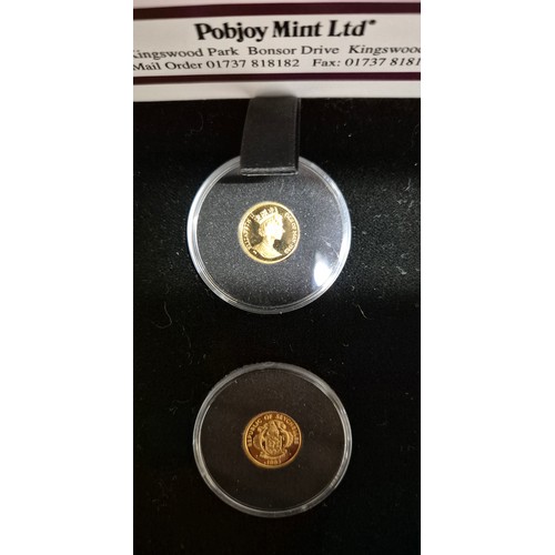38 - Pobjoy Mint Cased collection of The smallest gold coins in the World. Limited edition 51/3000. Twent... 